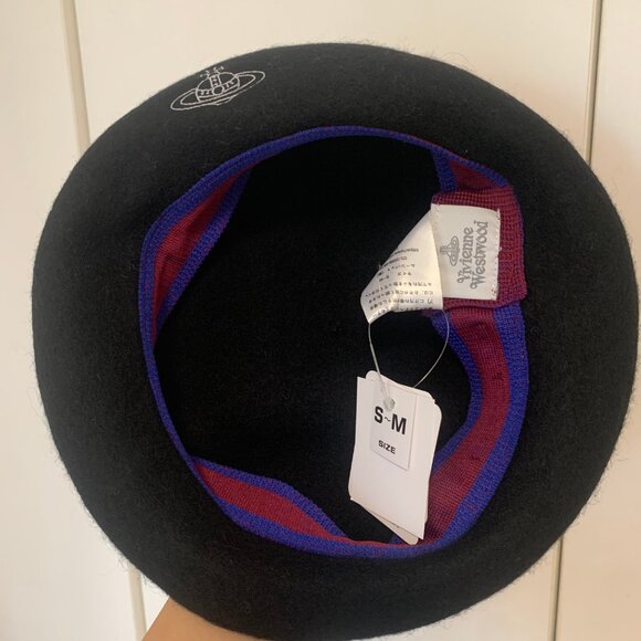 Black wool beret Vivienne Westwood - Picture 5 of 7